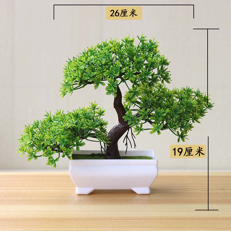 Garden Arrangement Ornaments Plastic Plants Bonsai Small Tree Pot Fake Plant Potted Flower Home Room Table Decoration
