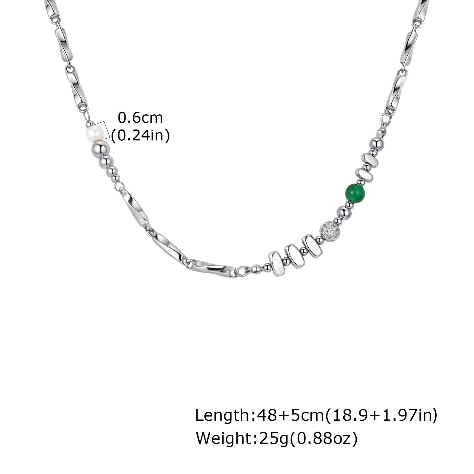 

Vnox Stainless Steel Mobius Bead Chain Necklaces for Men Women, 48-53cm Adjustable Length 3.6mm Wide Hip Hop Unisex Jewelry Gift