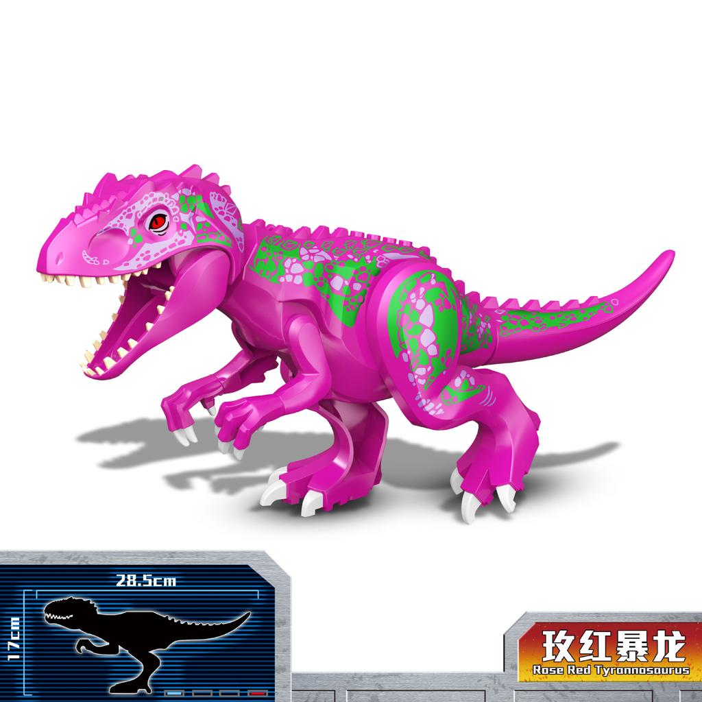 Big Dimension Assembled Construction Blocks Plaything Dinosaur World Triceratops Tyrannosaurus Children Animal Miniature Bricks Playthings for Boys