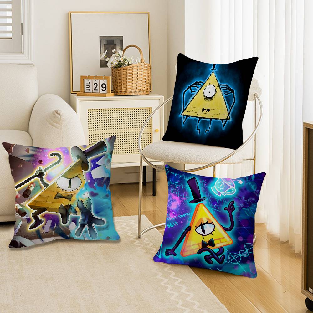 Gravity Falls Bill C-Cipher Cushion Cover Car Throw Pillow Case For Sofa Car Christmas Gift 40x40cm 45x45cm