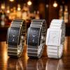 Roestvrij Staal Keramiek Luxe Saffier 1 Natuurlijke Diamant [Mauro Gerardi] Herenhorloge, & Armband, MJ3080-2