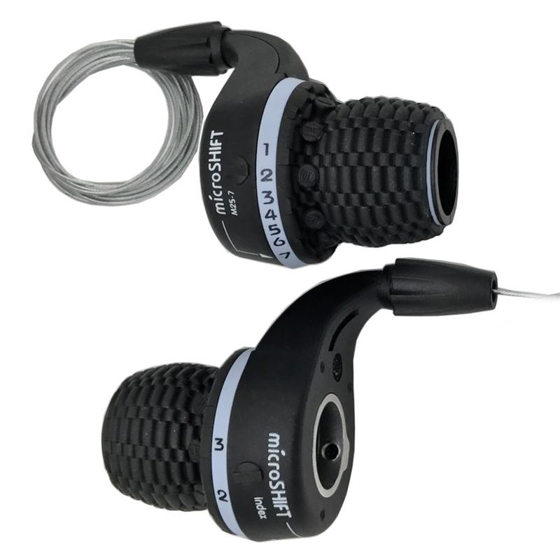 Microshift Twist MTB Cycling Bike Twist Grip Gear Shifters 3X7 Speeds Trip DIP Compatible for Shimano Shifters