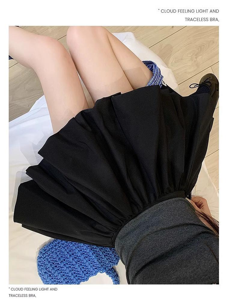 White Spicy Petite High Waist A-line Fluffy Skirt - Anti-Exposure Short Skirt for Women, Spring/Summer