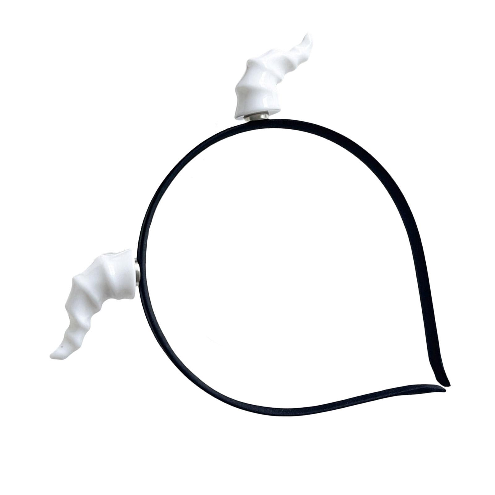 

Fun RolePlaying Head Accessory Devil Horn Hairhoop For Halloween Costume Parties Theme Event Adults Kids Dressingup белый