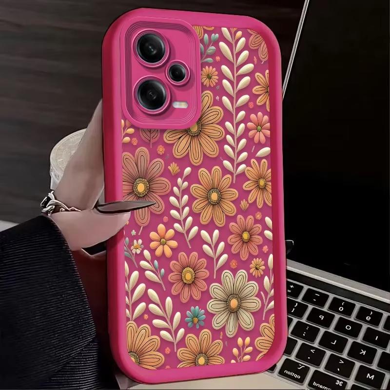 Belle Coque de Téléphone Pétale de Fleur Feuille Pour Redmi Note 13 12 Pro Plus 5G 13 12 Pro 4G 5G 11 10 Pro 12S 5G 11S 10S Redmi 13C 12 5G
