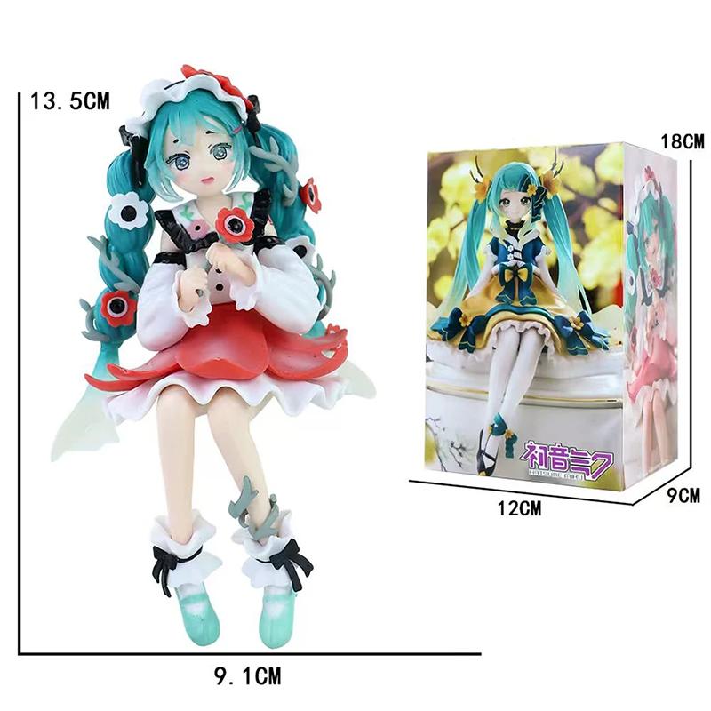 Anime Figür Oyuncakları Çiçekli Hatsune Miku Peri Koleksiyonu MIKU Sevimli Çizgi Film PVC Aksiyon Figürü Model Bebekler Doğum Günleri Hediyeler Çocuklar
