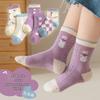 Spring-less Mid-Calf Kids' Socks for Boys & Girls (6-12 Years) - Baby Cotton Socks for Spring & Autumn