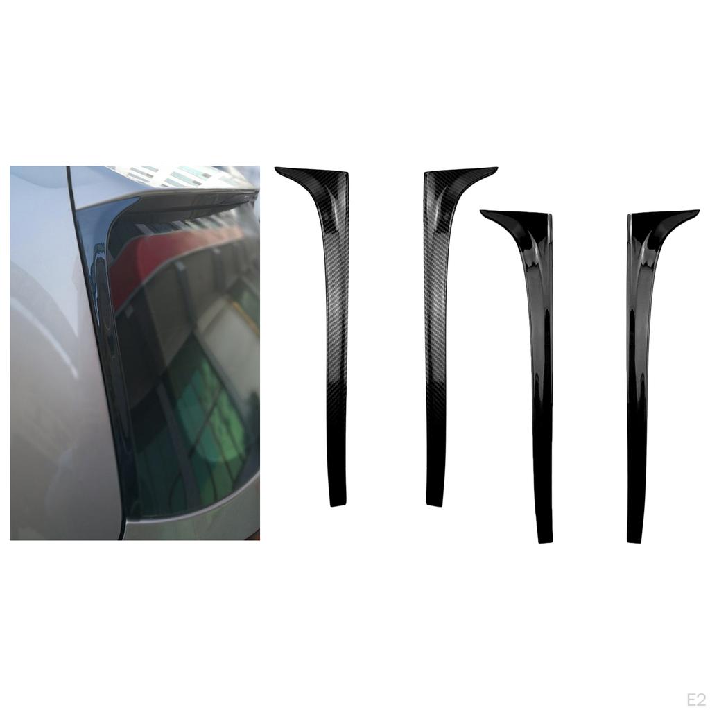 Plastic Back Window Side Spoiler Wing Stickers Cover Decoration for 14-18 Vehicle Modification