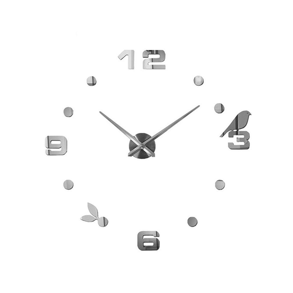 Moderne DIY analoge 3D-Spiegeloberfläche große Zahl Wanduhr Aufkleber Home Decor