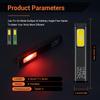 Mini Portable Rechargeable LED Torch Light, Waterproof Outdoor Work Pocket Flashlight with Magnetic Grip, Compact LED Flashlight