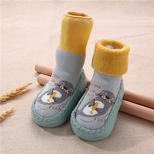Lawadka Winter Newborn Baby Socks With Rubber Soles Infant Baby Girls Boys Shoes Cartoon Toddler Floor Anti Slip Soft Sole Sock