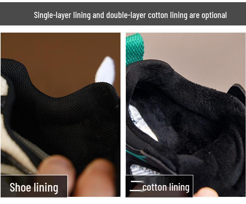 2025 Jungen- und Mädchen-Fleece-gefütterte Sneakers - Herbst-/Winterschuhe für mittlere und große Kinder