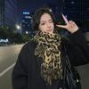 Niche Design Autumn and Winter New Leopard Print Scarf Women's European and American Versatile Fashion Imitation Cashmere High-end Warm Scarf