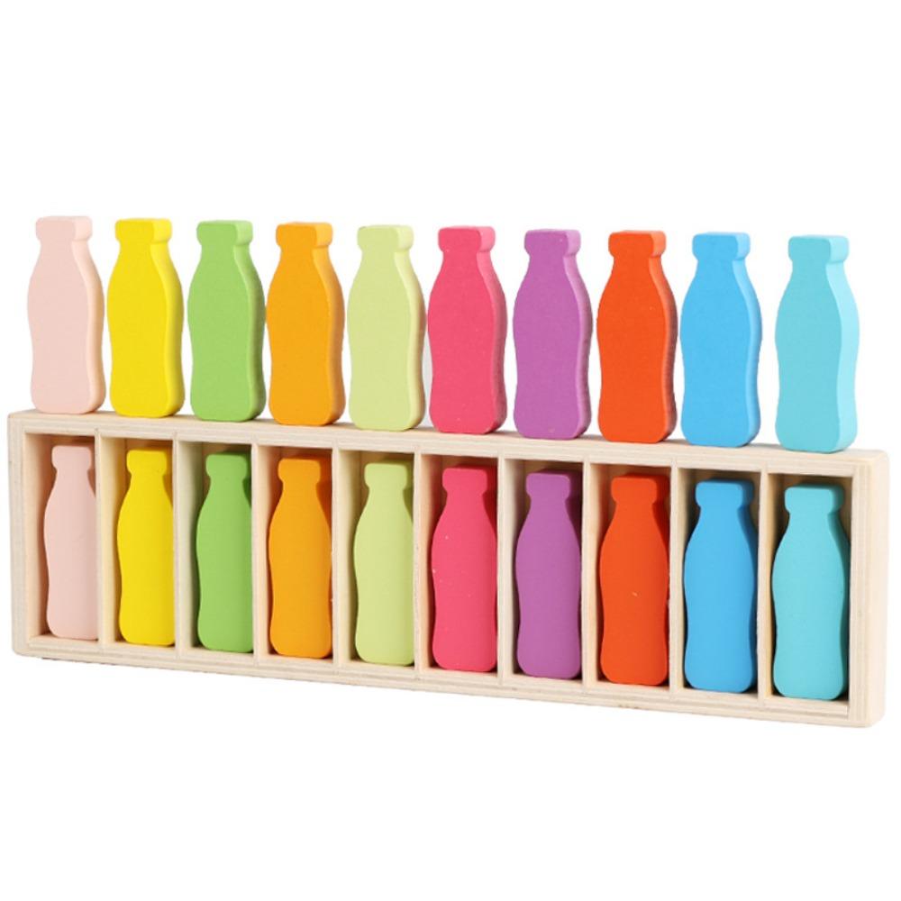 Creative Bottle Thinking Game Logical Thinking Color Matching Sensory Game  Kindergarten without Pattern