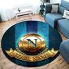SSC Napoli Custom Name Round Area Rug,Carpet Rug for Living Room Bedroom Sofa Playroom Decor,Non-slip Floor Mat