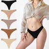 Plus Size Seamless Low-Waist Sports Panties - Breathable Women's Underwear