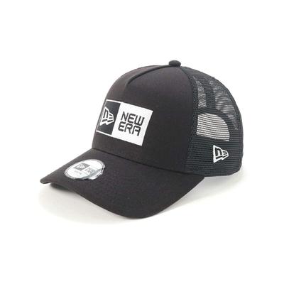 New Era Youth 9FORTY Trucker Box Logo Baseball A-Frame Cap, White/Black
