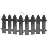 10x Plastic Garden Fence Gray Border Palisade Edging Lawn 2m