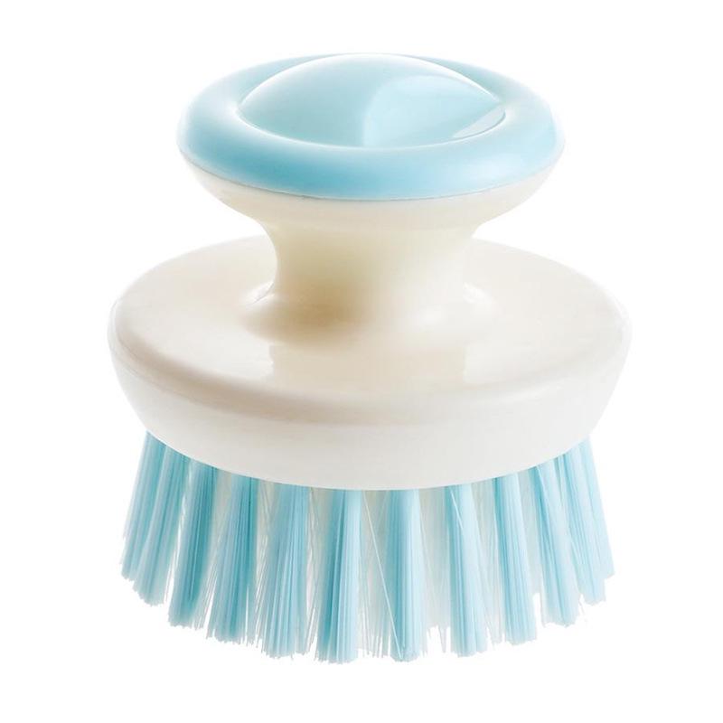 Versatile Soft Bristle Laundry and Shoe Cleaning Brush - Round Design for Gentle Washing