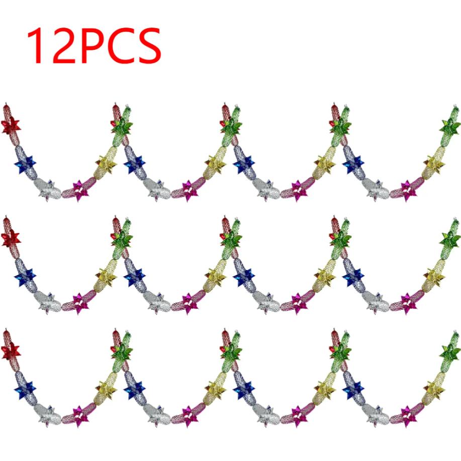 Foil Garland Christmas Garland Home Decoration Ceiling Hanging Decor Christmas Wreath Decorative Garlands Party Supplies