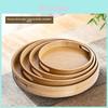 Bamboo Tray Round Handcrafted Tea Serving Plate For Home Tea Sets
