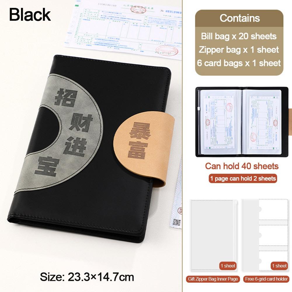 

Водонепроницаемая Книга Квитанций о Регулярных Взносах ПУ Мемориальная Коллекционная Книга Новый Блокнот для Экономии Денег чёрный