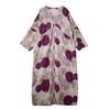 DIMANAF 2025 Women Plus Size Long Dress Loose Printing Vintage Casual Floral Oversize Long