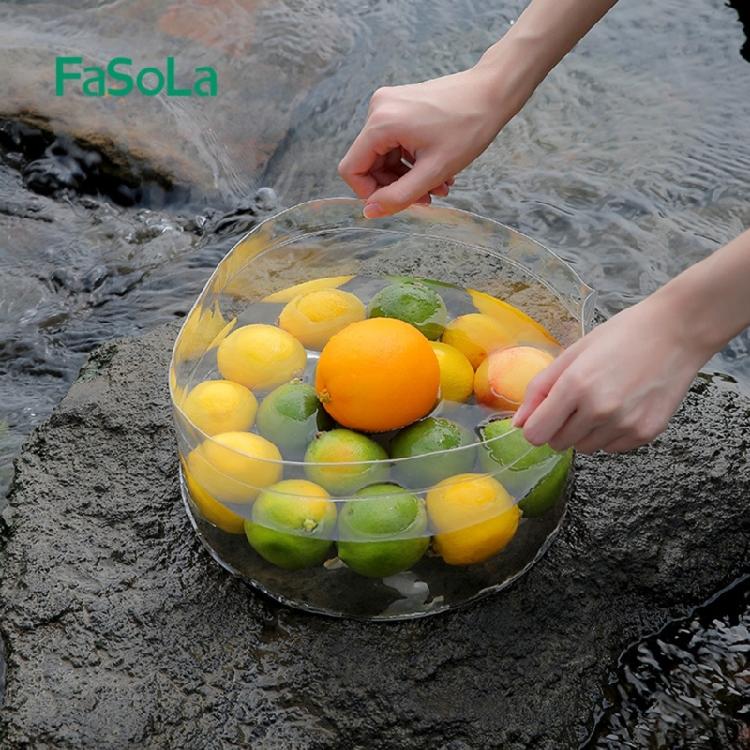 Water Basins Folding Water Bucket Portable Clear Plastic Bucket Space Saving