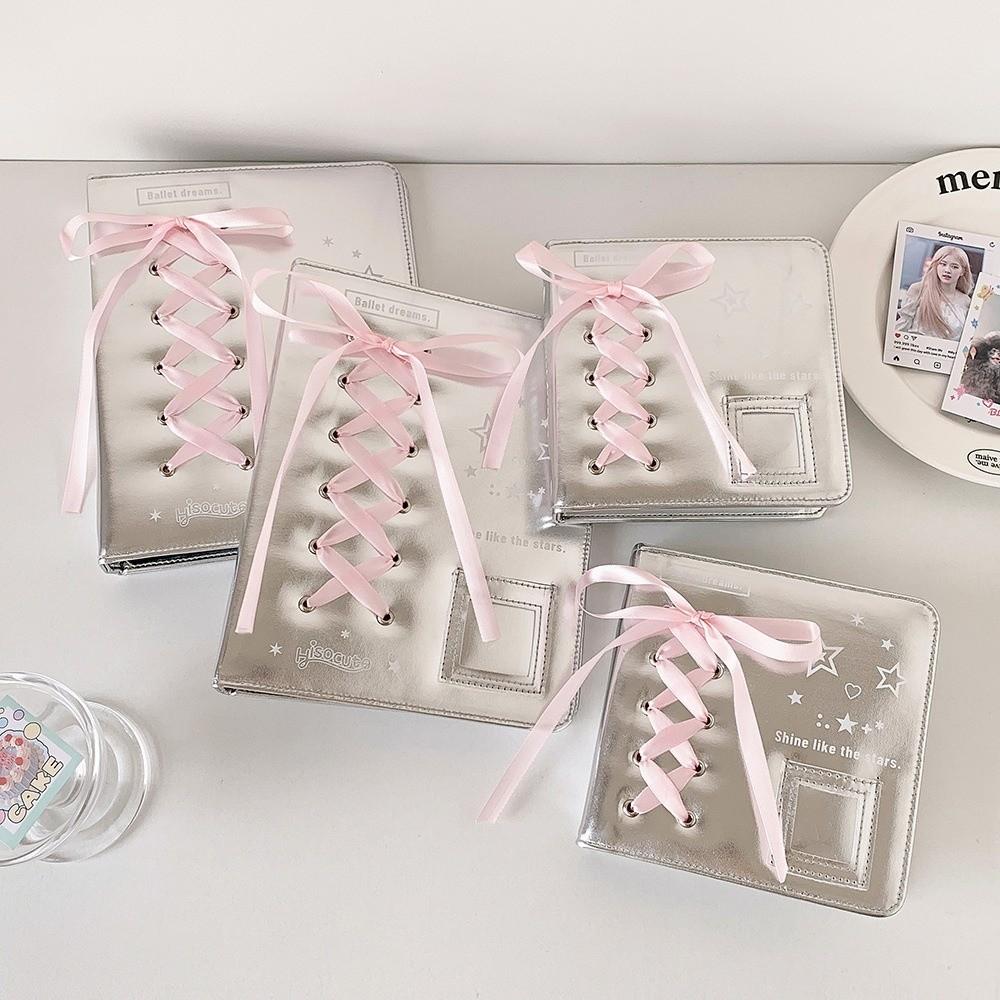 Balletcore Loose Leaf Photo Album Cover Bow Photocard Cover Soft A5/A7 Binder Notebook Cover  Study