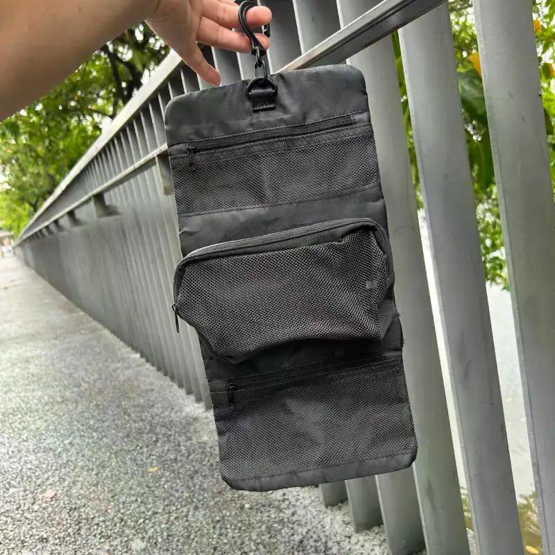 1Pcs Business Trip Toiletries Storage Bag Japanese Style Snap Folding Toiletry Bag Hook High Quality Cosmetic Bag