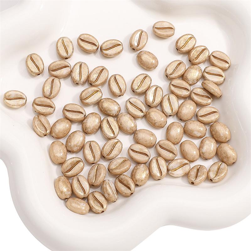 Handgemachtes Armband Perlen 8x10mm Acryl Kaffeebohnen Lose Perlen Handgemachtes DIY Zubehör Perlen Armband Schnüre Trennperlen