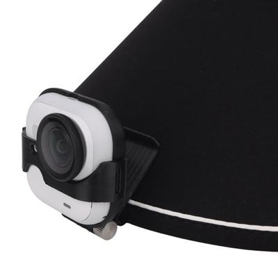 Action Camera Mount Adjustable Front Overhead Angles Snap-On Design Heat Dissipation Cut-Out Hat Brim Holder for Insta360 Go Ultra