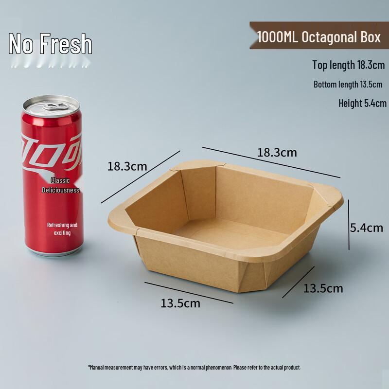 Nuoxian Eco-Friendly Kraft Paper Octagonal Disposable Bowls