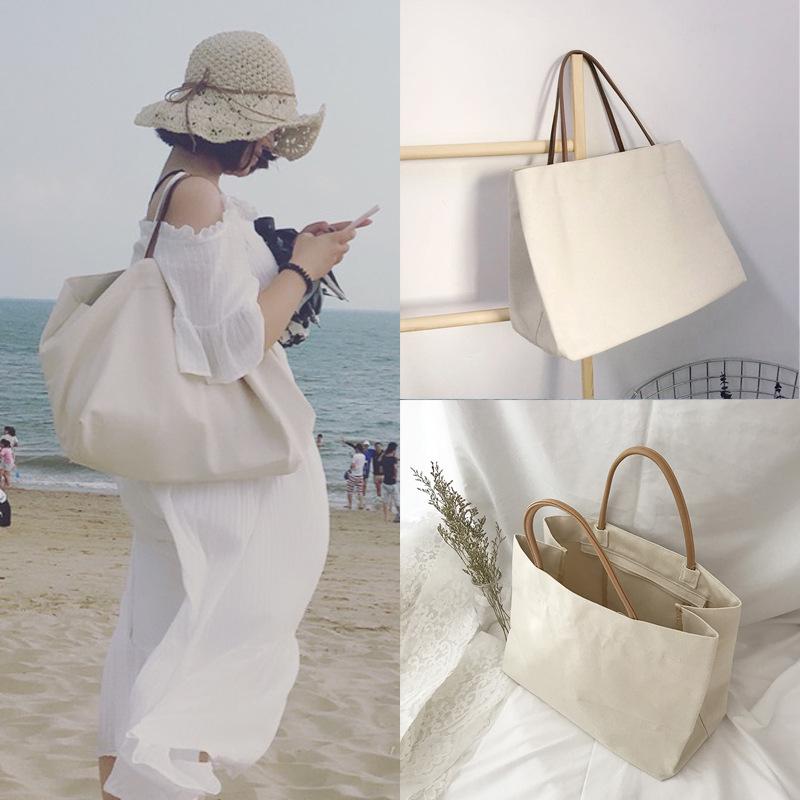 Women's Japanese Style Canvas Crossbody Tote - Large Capacity, Sporty, Casual & Trendy for Students and Commuters