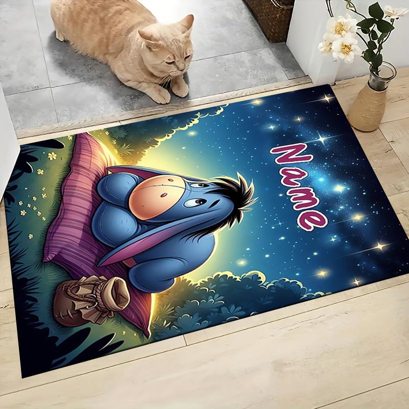 Custom Name "Pooh Tiger Adventure" Carpet Rug Customizable Soft Washable Anti-Slip Home Living Room Sofa Mats Personalized Rug. 0909398