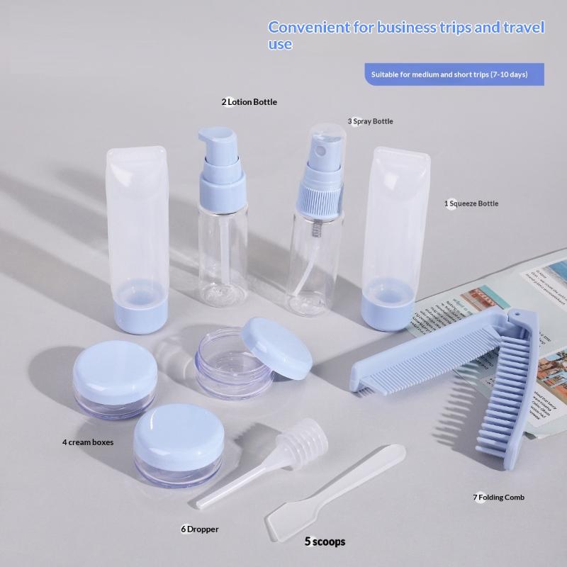 10pcs Leakproof Squeeze Bottles for Travel Refillable Portable Containers for Shampoo Lotion and Children Use onesize
