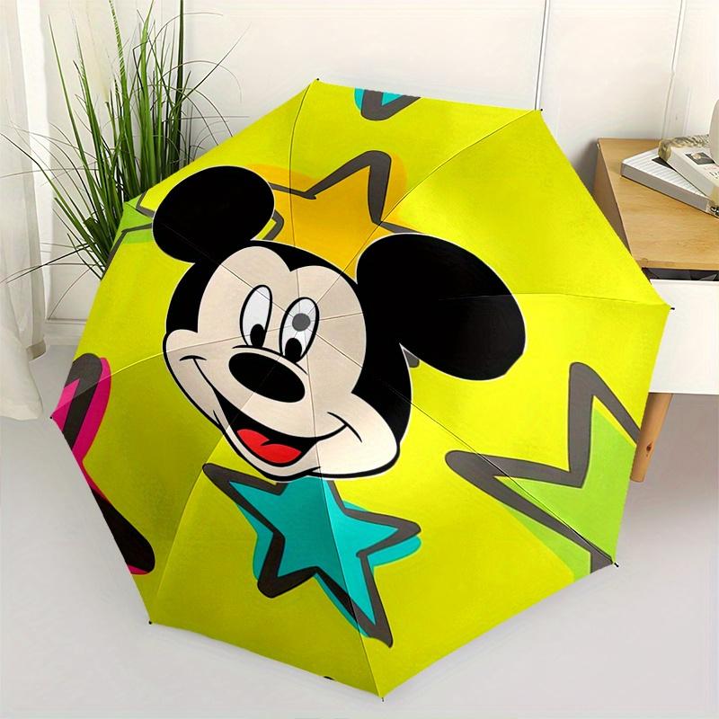 

Mickey Mouse Stars Themed Automatic Opening and Closing Folding Umbrella, Reinforced 8 Ribs, Compact Travel Design, Fashionable Folding Umbr
