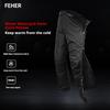 FEHER Winter Motorcycle Pants Waterproof Quick-release Thermal Motorbike Trousers Unisex Built-in Removable CE Protective Gear