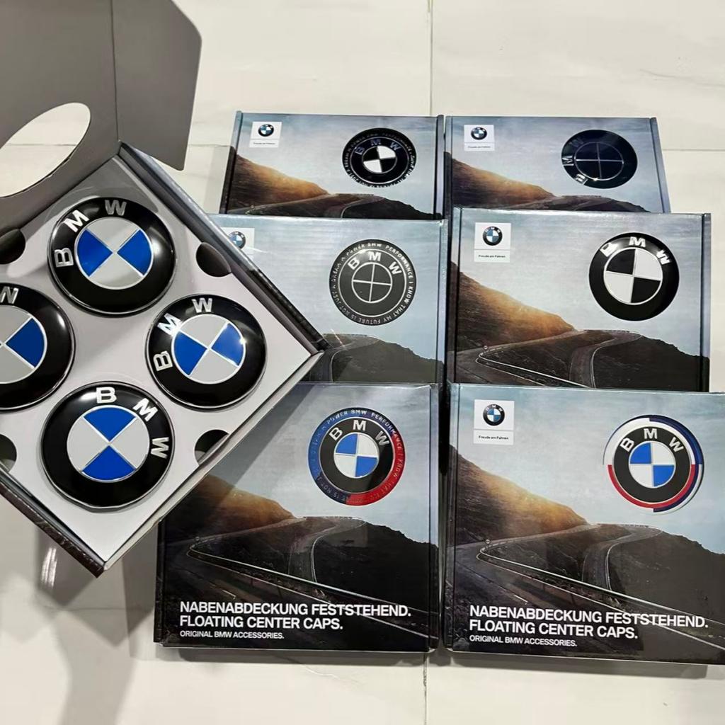 Original BMW 56/68mm Magnetic Suspension Hub Cover for 1 3 5 7 Series X1 X3 X5 - Tire Center Symbol 50th Anniversary Edition