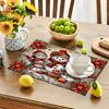 4pcs Christmas Linen Placemats Festive Holiday Table Mats for Kitchen Dining Party Decor Easy Clean