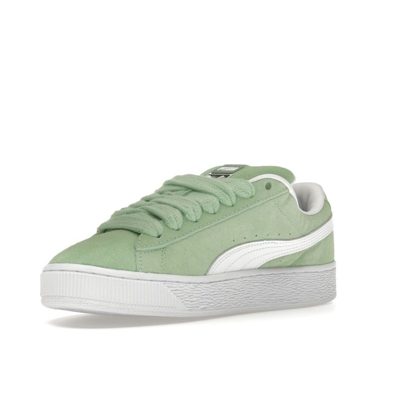 Puma Suede XL Pure Green Men Sneakers White 395205-07