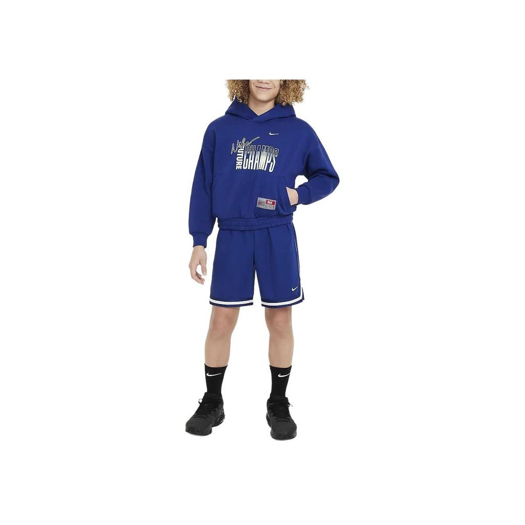 Nike Dri-FIT DNA Solid Color Lace-Up Quick-Dry Casual Basketball Shorts Kids shorts Blue FJ6802-455