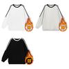 A #0g Silver Fox Fleece Large Size Loose Striped Fleece Crew Neck Sweater (minimum Approval of Ten Pieces)