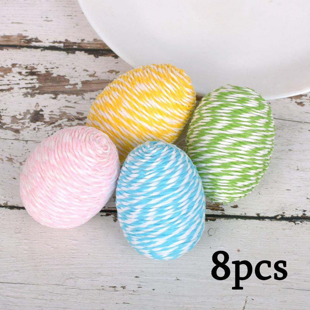 8 шт. Пасхальные яйца Декор Цветные Подарки на Вечеринку Принадлежности Домашние Пасхальные Яйца Декоративные Украшения Цветные Пасхальные Яйца Наполнитель для Миски и Вазы 8pcs