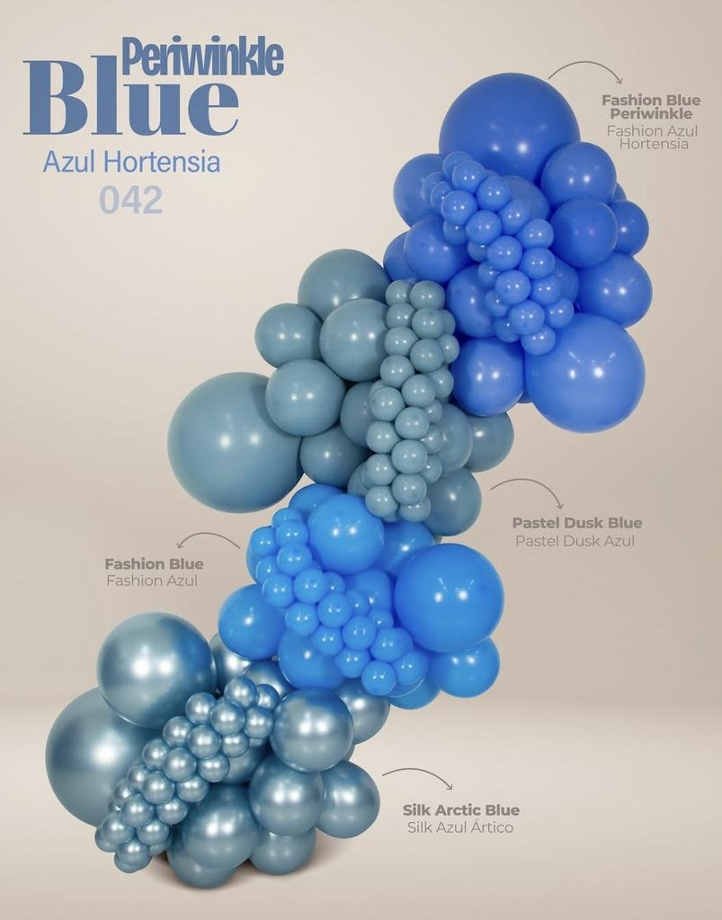 Sempertex Latex Balloons, Pastel Dusk Blue, 50 Pcs
