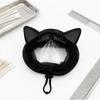 Breathable Mesh Cat Grooming Hood Cute Cat Ear Anti Scratch Anti Bite Stress Reduction Pet Hat for Nail Trim Bath