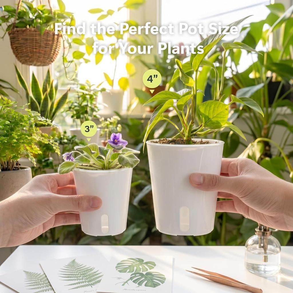 New Gardening Succulent Pot Self Watering 2-in-1 Plant Growing Box Green Plant Flower Pot Water Basin Cup