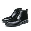 Men’s Motorcycle Boots  Dress Half Boots Leather Ankle Boots Tuxedo Wedding Blazers Saddle Shoes Over Sized