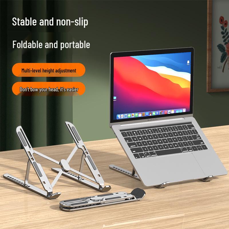 Faltbarer Aluminium-Laptopständer mit Hebe- und Kühlfunktionen