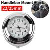 Ceas de Mână Luminos Impermeabil 22/25mm Montare pe Ghidon Motocicletă Bicicletă Cadran Aliaj Aluminiu Ceas cu Cuarț Accesoriu Moto